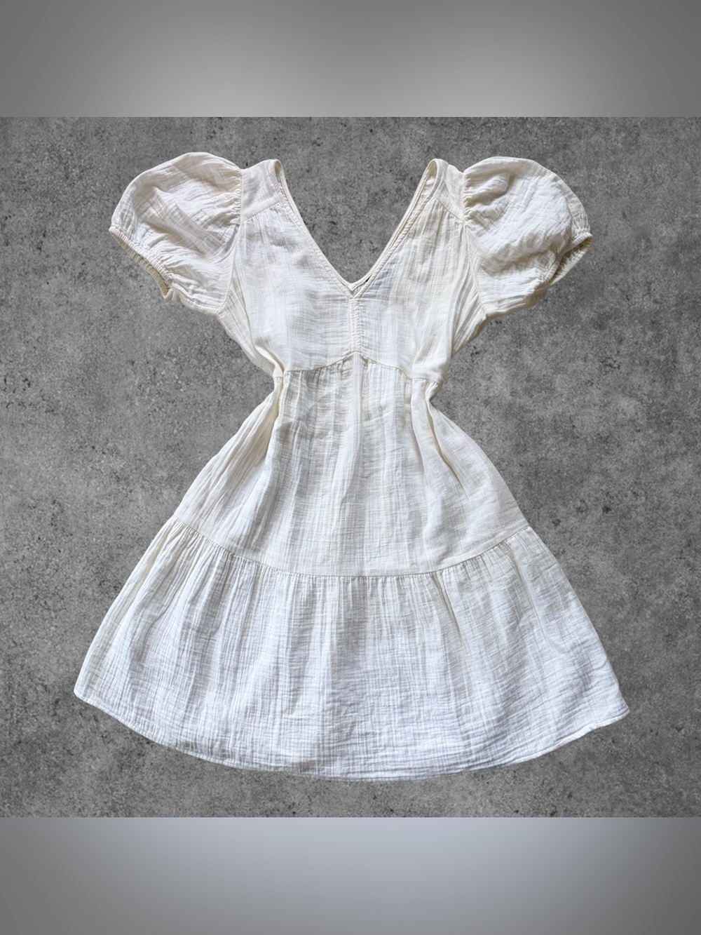 White Cotton Babydoll Dress